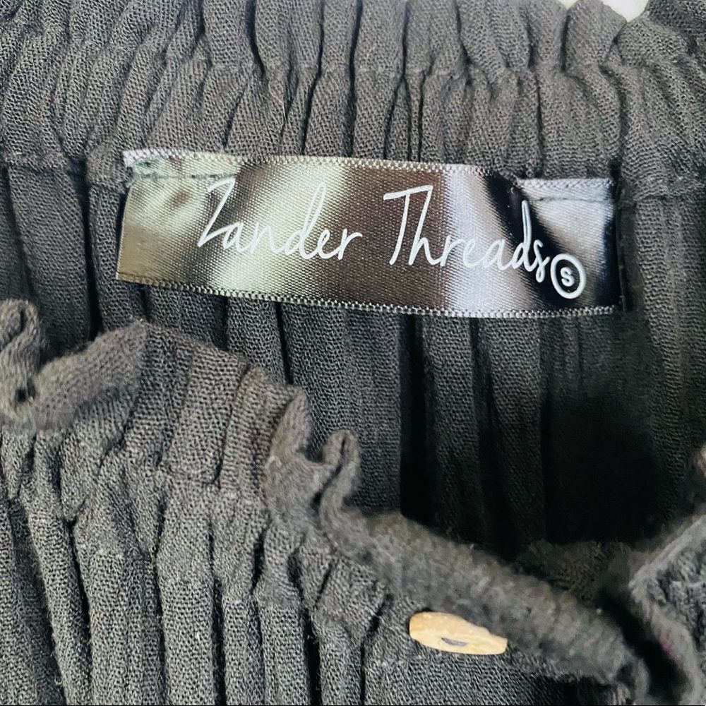 NEW ZANDER THREADS BLACK OFF THE SHOULDER BOHO TOP - Picture 10 of 12